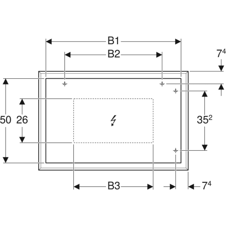 GEBERIT 500.570.JI.1 Зеркало с подсветкой Geberit Citterio  - Вид №3