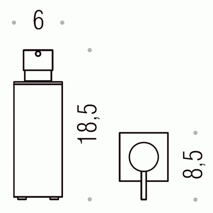 B9320 Дозатор для жидкого мыла металлический настольный COLOMBO LOOK Colombo Design - Вид №2