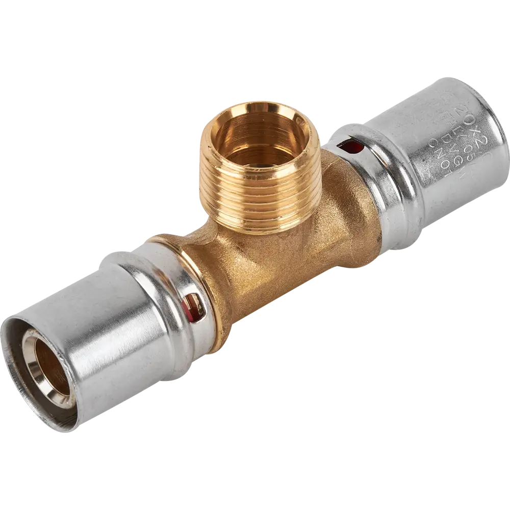 Тройник комбинированный Stout 20x1/2"x20 мм НР латунь SFP-0008-201220 82306189 STLM-2154088 