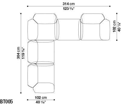 B&B Italia Outdoor Модульный тканевый диван Butterfly sun-id-1372696 - Вид №6