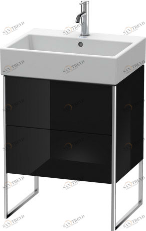 XS447304040 XSquare Тумбочка напольная Черный глянцевый лак Duravit