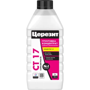 Грунтовка ЦЕРЕЗИТ CT 17 для подготовки поверхностей 1 литр 18856958