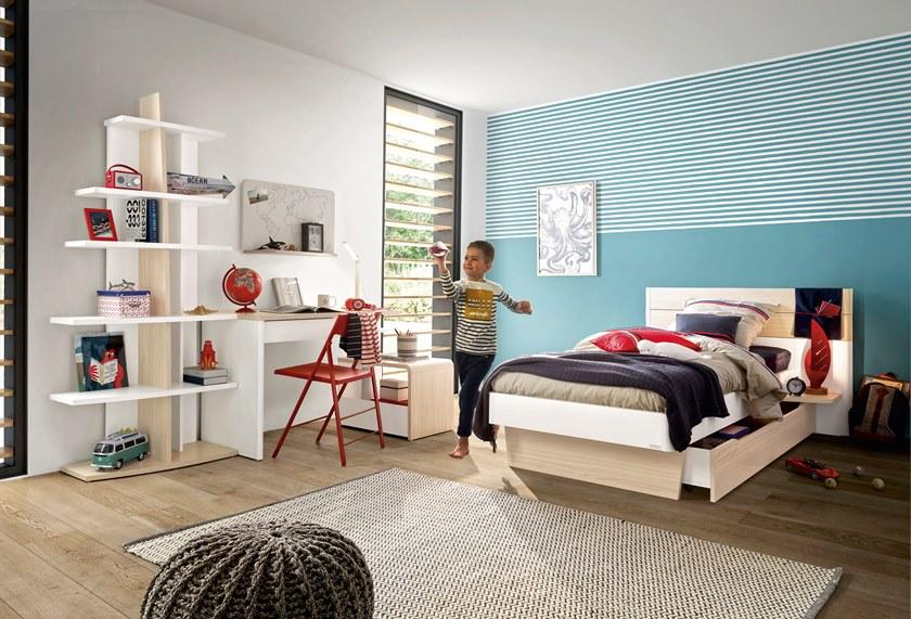 GAUTIER Открытый книжный шкаф из ясеня и белого меламина Mistral 1a16320 - Вид №1