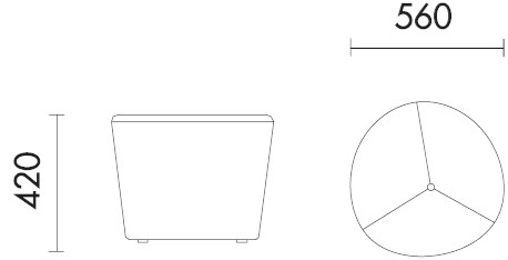 Grado Design Пуф из овальной ткани с обивкой Lotus sun-id-1393238 - Вид №7