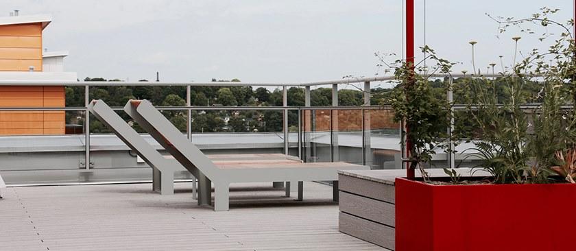 Nola Industrier Садовая кушетка из стали и дерева Low/high U11-58 - Вид №8