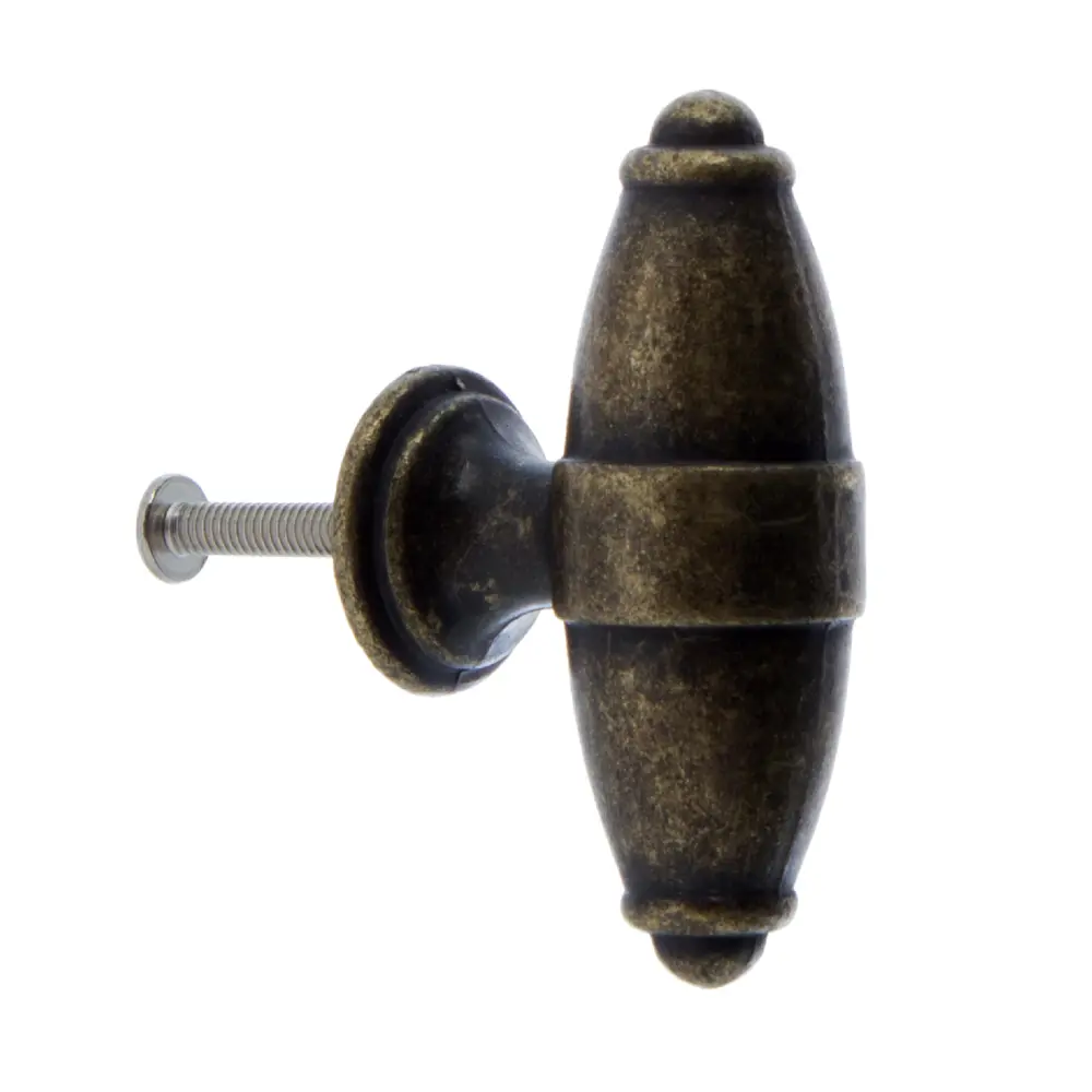 Мебельная ручка-кнопка матовая античная бронза BOYARD STLM-2107938 - Вид №1