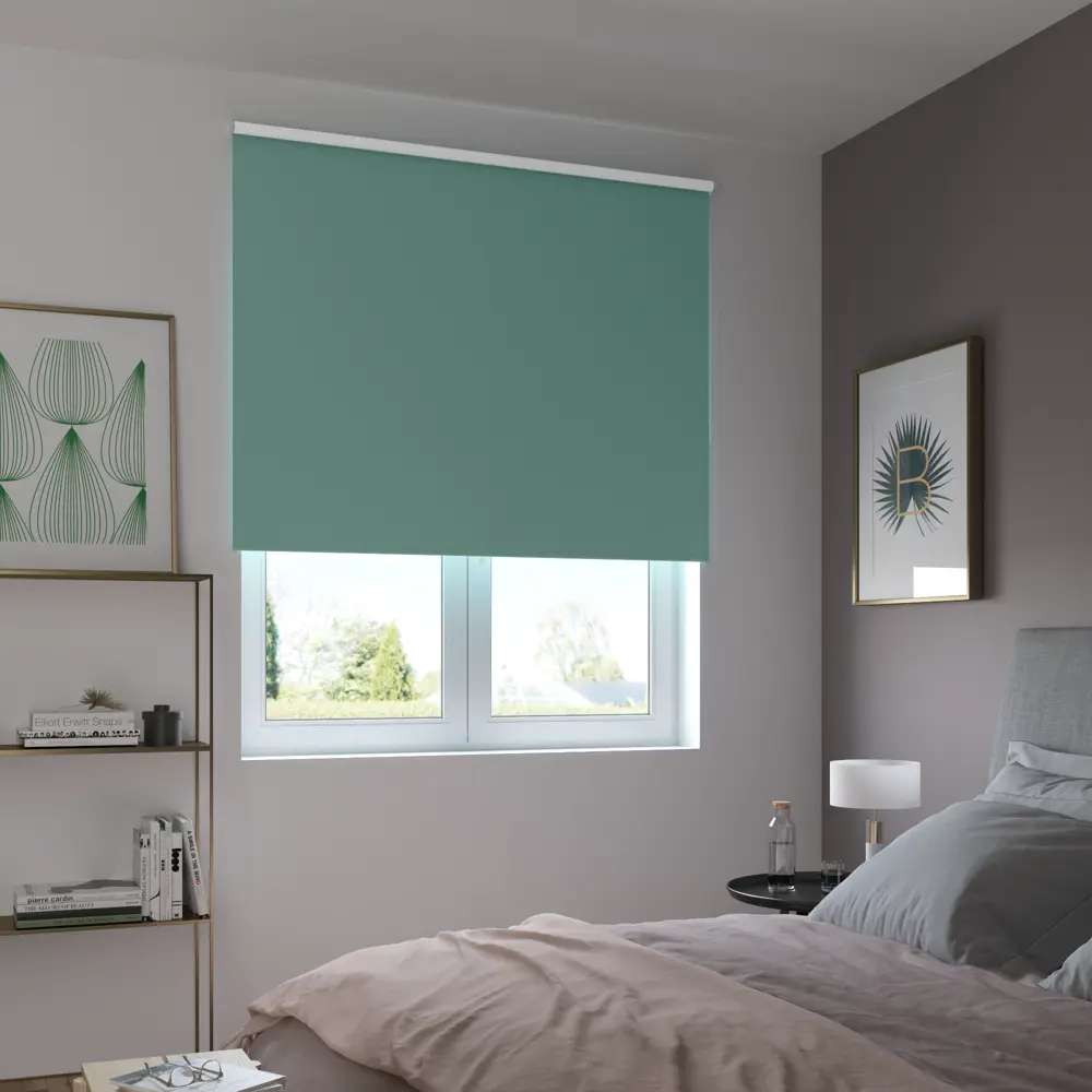 Штора рулонная блэкаут Inspire Santos 200x175 см бирюзовая Celadon 2 82692256 STLM-2038465 - Вид №8