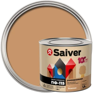Эмаль ПФ-115 Saiver Lux глянцевая цвет бежевый 1.8 кг 83402333 STLM-2183646