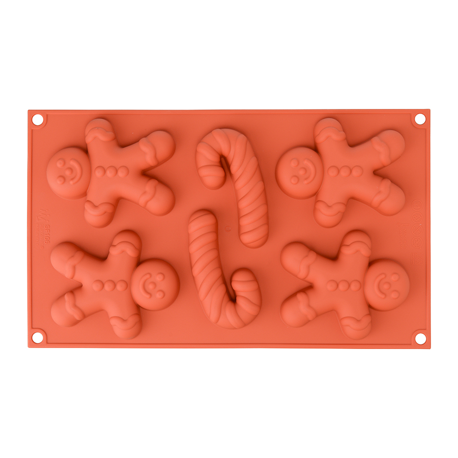 26.106.00.0065 Форма для приготовления печенья ginderbread man, 33,6 х 18 х 2,4 см, силиконовая Silikomart 