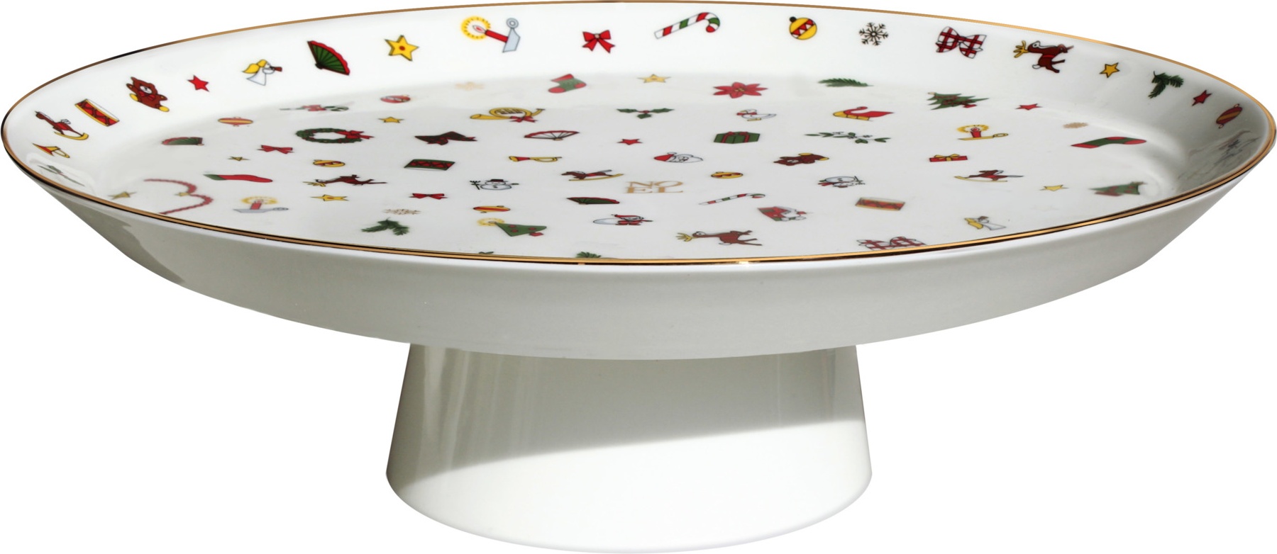 10668243 Taitu Блюдо для торта на ножке Taitu "Новый год" 27см Фарфор 