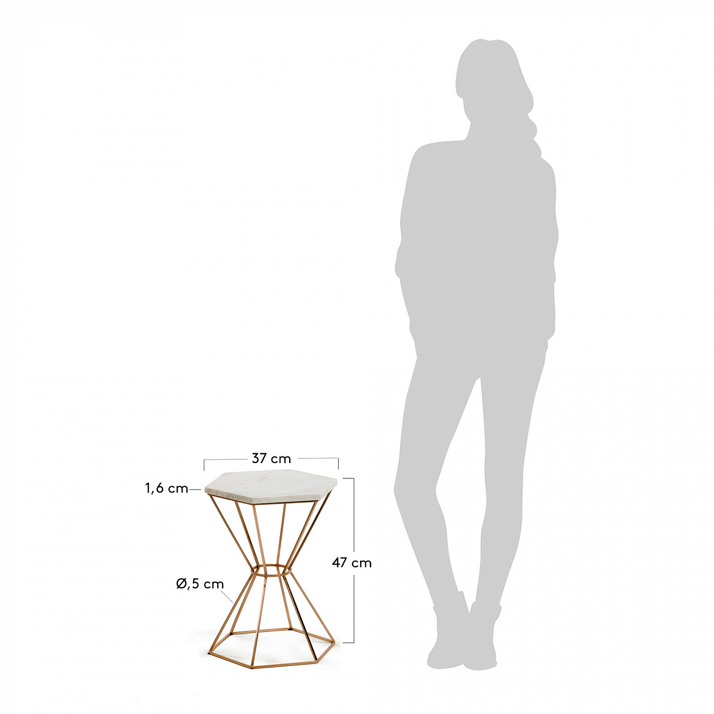 046236 Приставной столик Limit 37 см La Forma Linha