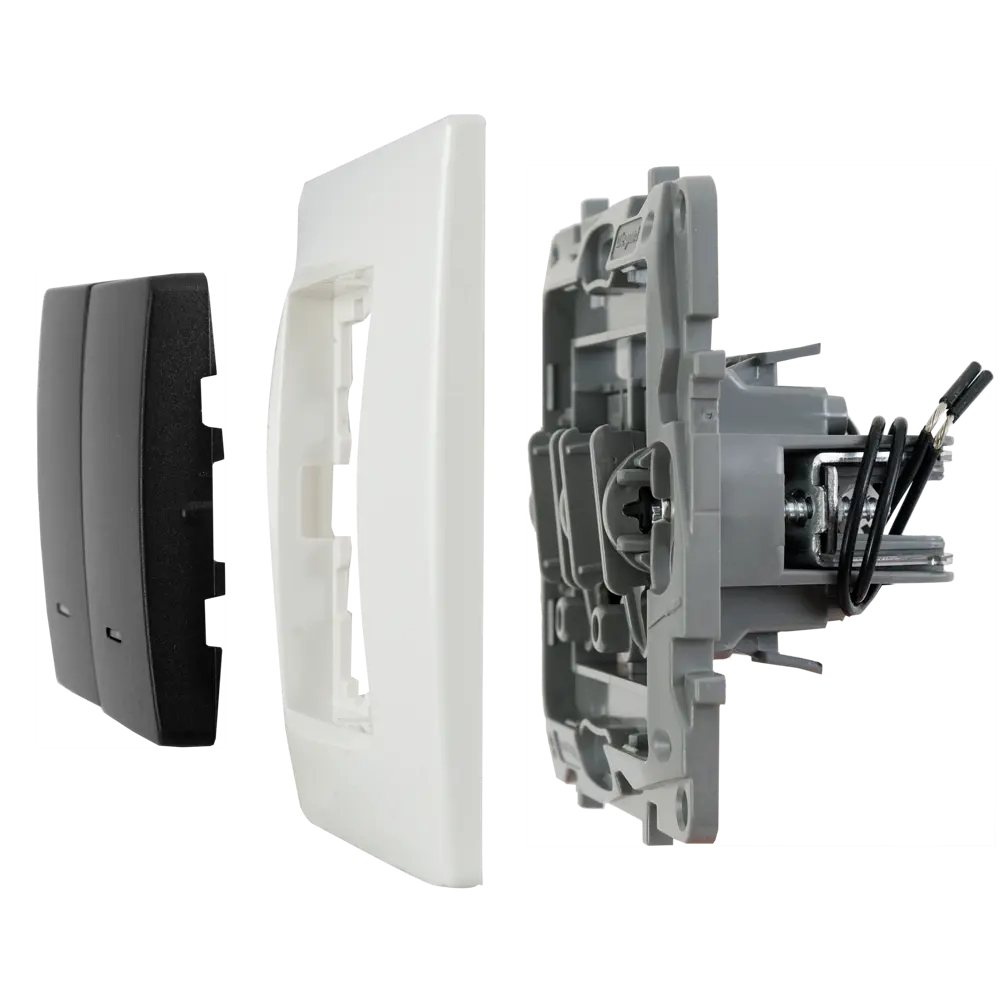 Legrand Etika: двухклавишный выключатель с подсветкой антрацит 17357057 STLM-0008037 - Вид №5