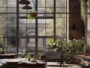 Алюминиевое створчатое окно