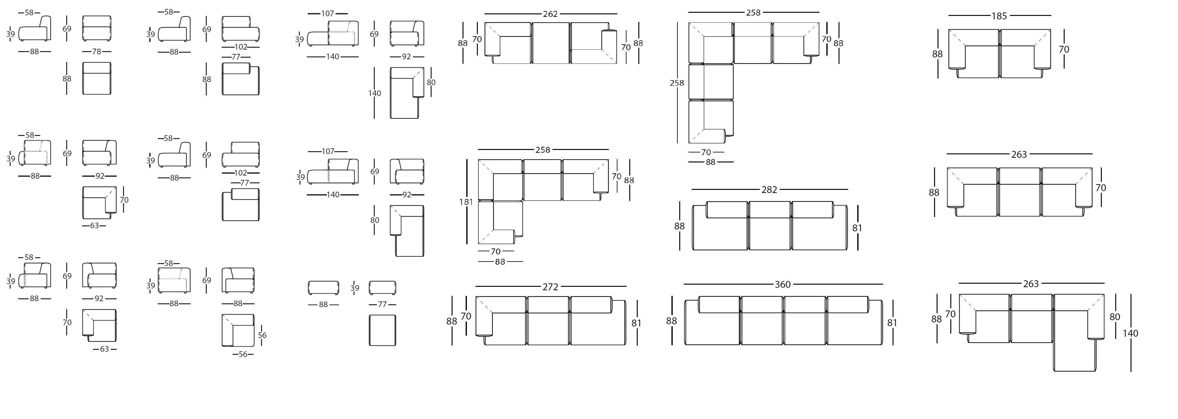 Модульный диван из хлопка SANCAL ARCH-00014389 - Вид №19