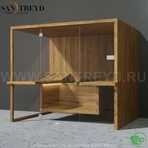 Effegibi AIR BI91100003 Био-сауна. Установка: к стене. Мощность: 12 кВт макс. Размеры: длина 247 см, ширина 182 см. Отделка: осина термообработанная.