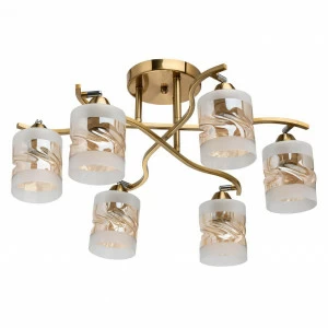 Люстра потолочная медь 6 ламп De Markt "Олимпия" 638015606 DE MARKT ДИЗАЙНЕРСКИЕ, ОЛИМПИЯ 00-3833628 Медь;прозрачный