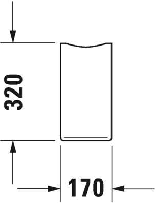 0865150000 Полупьедестал для раковины овальная Duravit Starck 3 - Вид №8