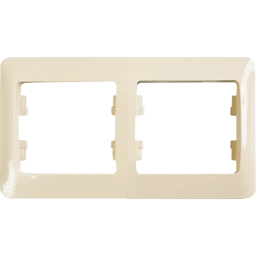 Рамка Schneider Electric Glossa для розеток и выключателей - 2 поста, бежевая 86710223 STLM-1429949