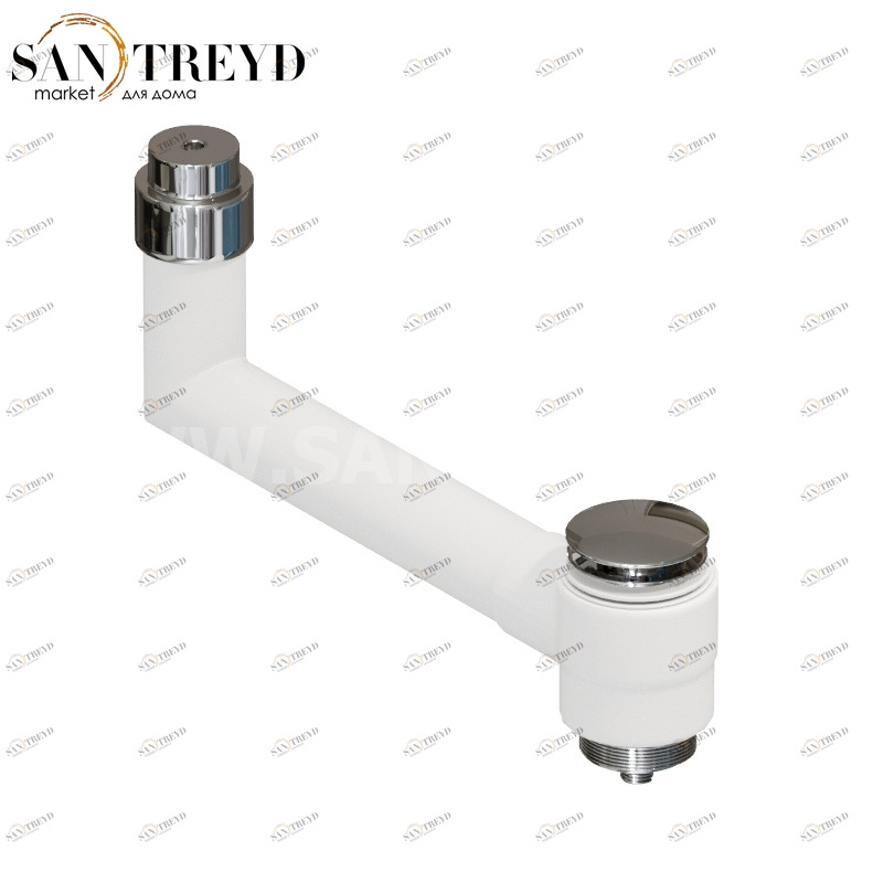 VA030 Сливной комплект с переливом Globo 50 см цвет Хромированный Globo DISPLAY Италия Ceramica Globo