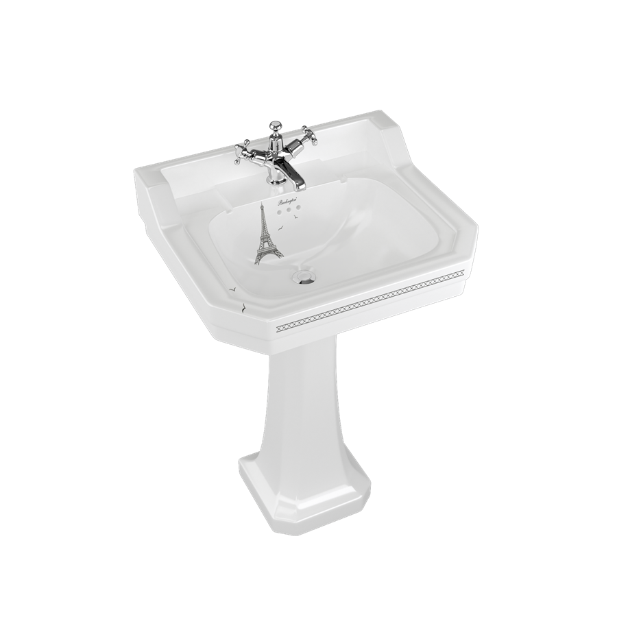 Burlington Bespoke Раковина Bespoke Paris в эдвардианском стиле 56 см со стандартной подставкой с 1 отверстием под смеситель B4 1TH PAR P1 
