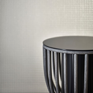 Ротанг круглый низкий журнальный столик