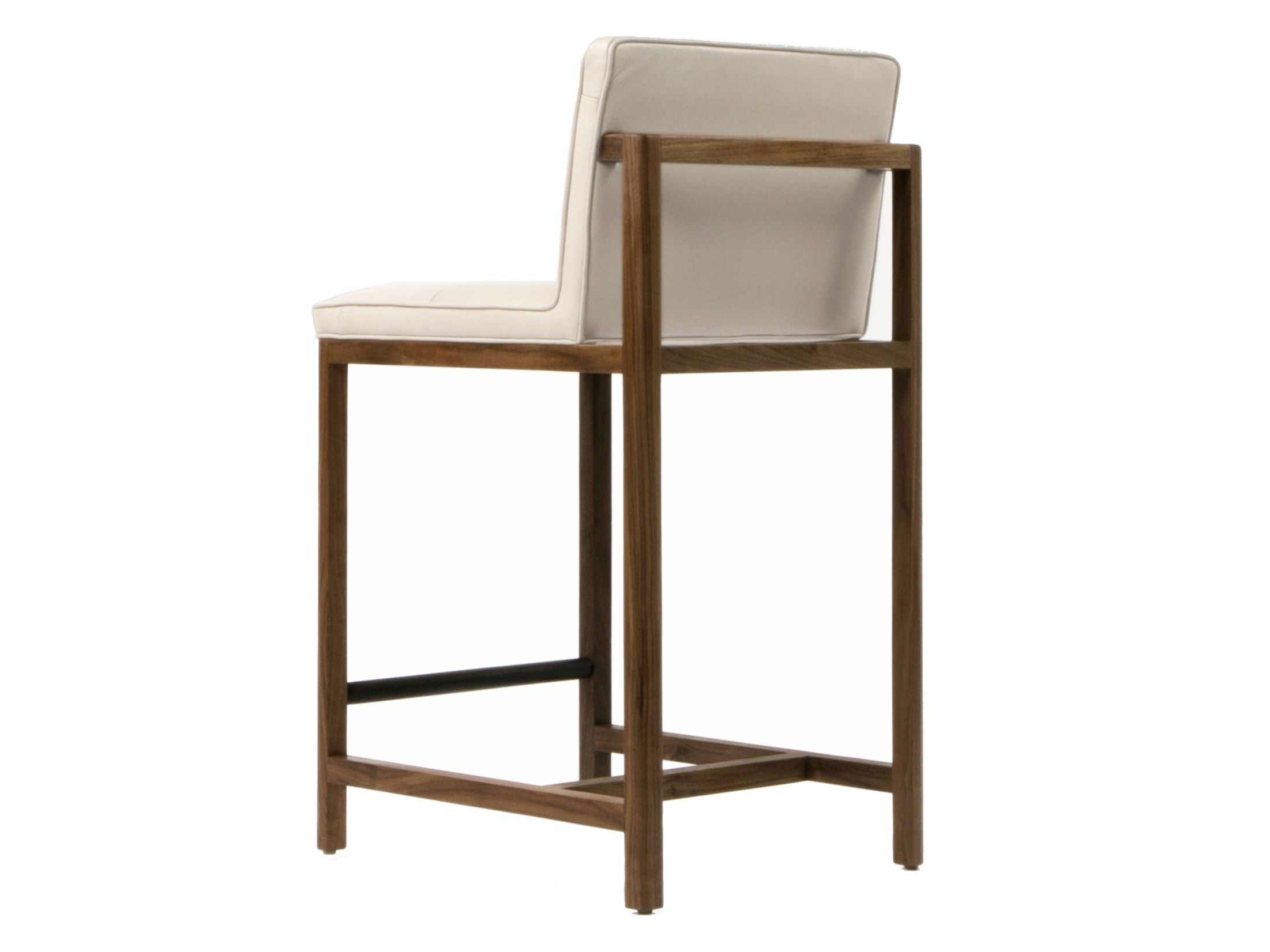 Кожаный мягкий стул со спинкой BassamFellows Wood Frame Dining ARCH-00068313 - Вид №3