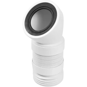 Труба фановая для унитаза McAlpine под углом 45° раздвижная 315-440 мм MRWC-F16R