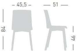 GABER Стул ресторанный из технополимера для залов ожидания Jubel sun-id-1479758 - Вид №5