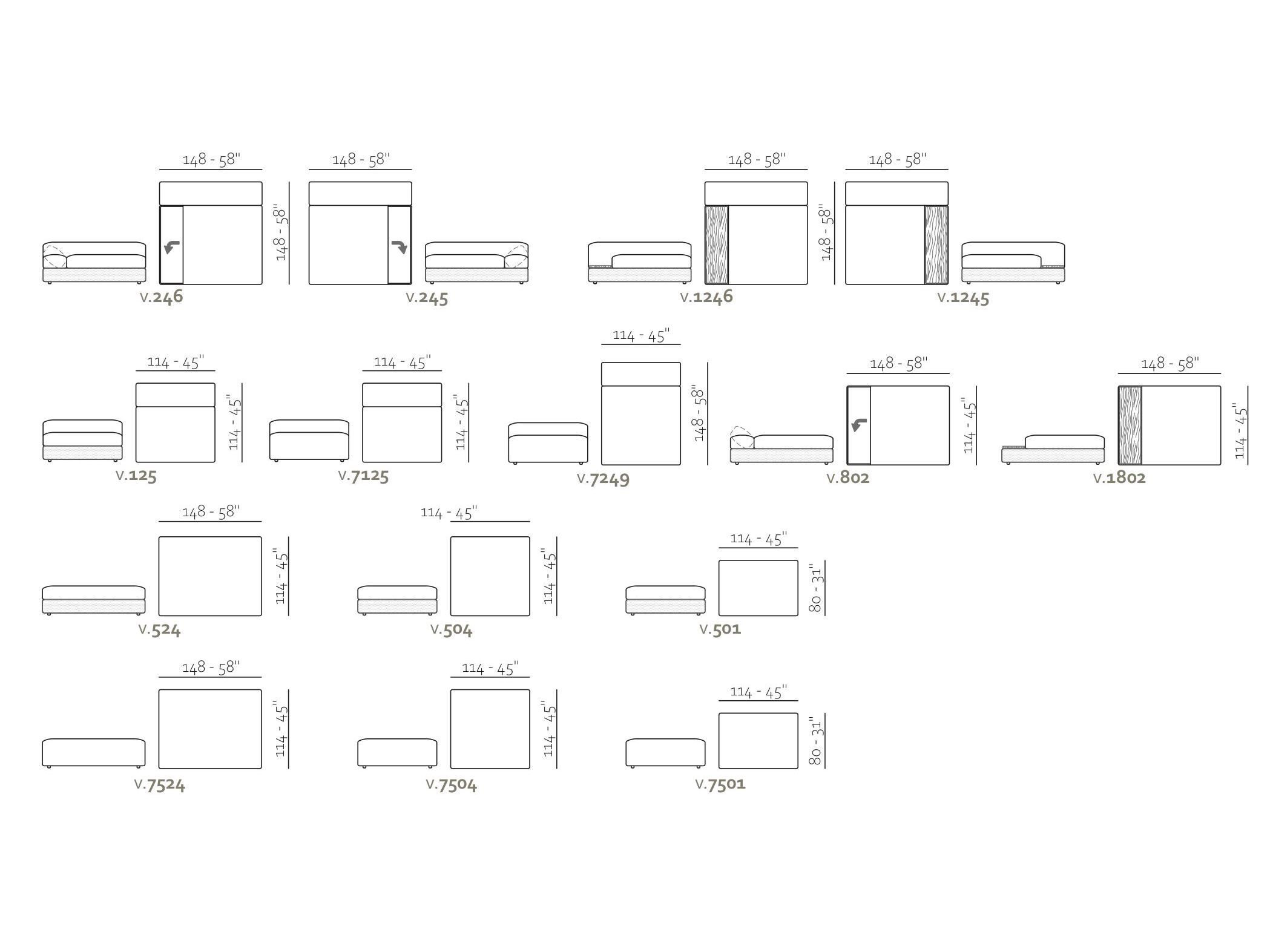 Модульный тканевый диван Max Divani MATCH ARCH-00110401 - Вид №12