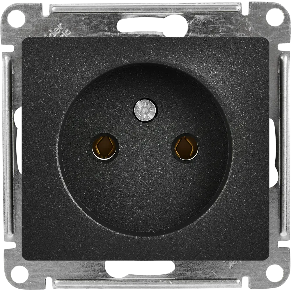Schneider Electric Glossa - розетка встраиваемая антрацит без заземления 86710188