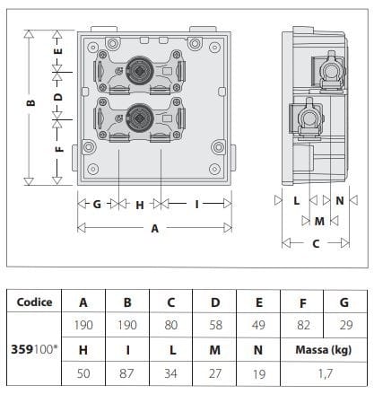 Группа с общим прослушиванием CALEFFI 359 ARCH-00136974 - Вид №2