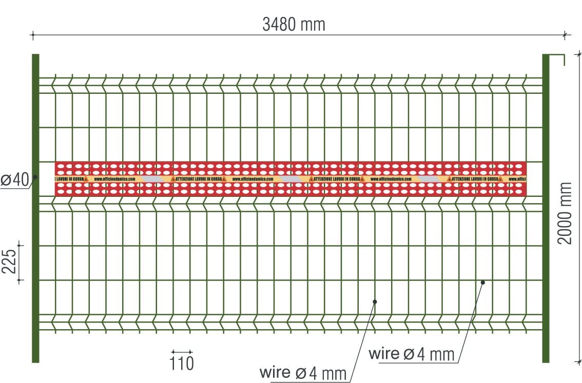 Временный и мобильный забор для строительной площадки OFFICINE D'AMICO Remobil ARCH-00111343 - Вид №2