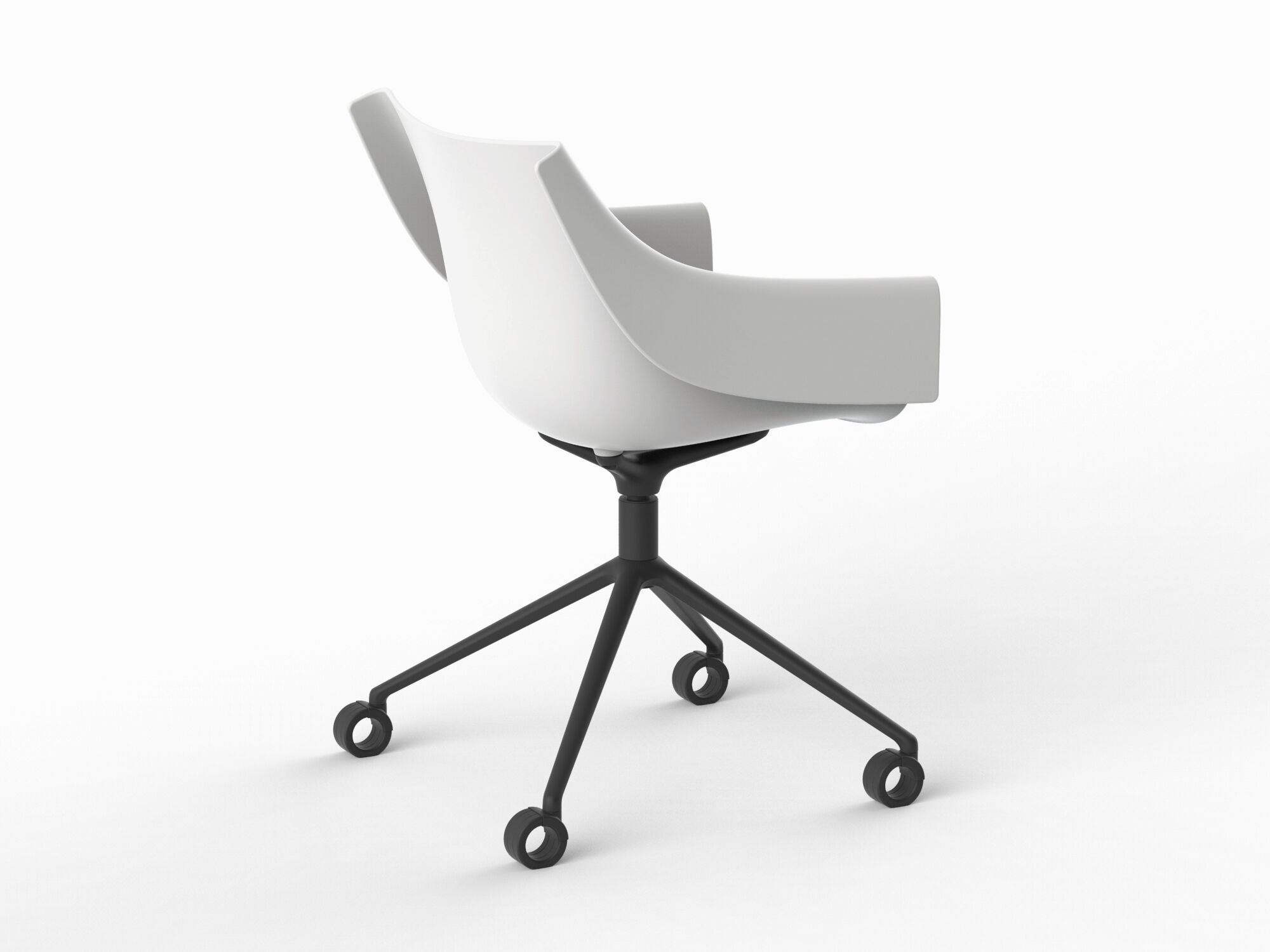 Вращающееся кресло на колесиках с подлокотниками Vondom Manta ARCH-00015160 - Вид №2