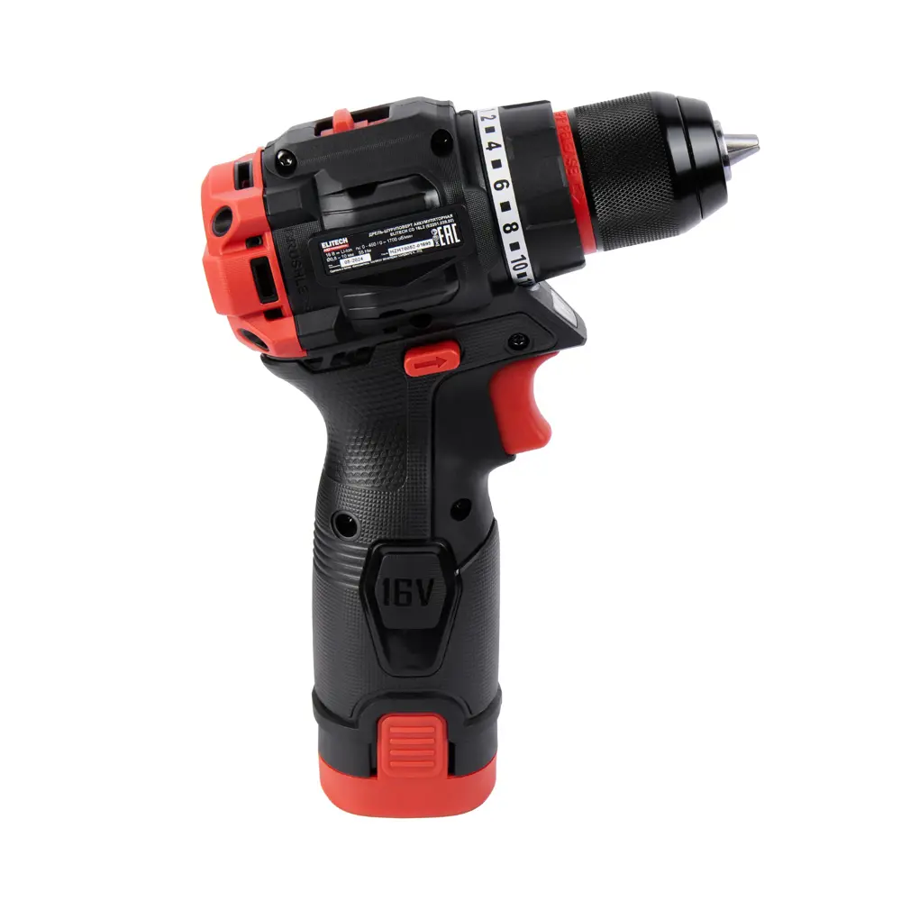 Аккумуляторная дрель-шуруповерт ELITECH HD CD 16L2 с двумя скоростями 89375681 STLM-1434635 - Вид №3