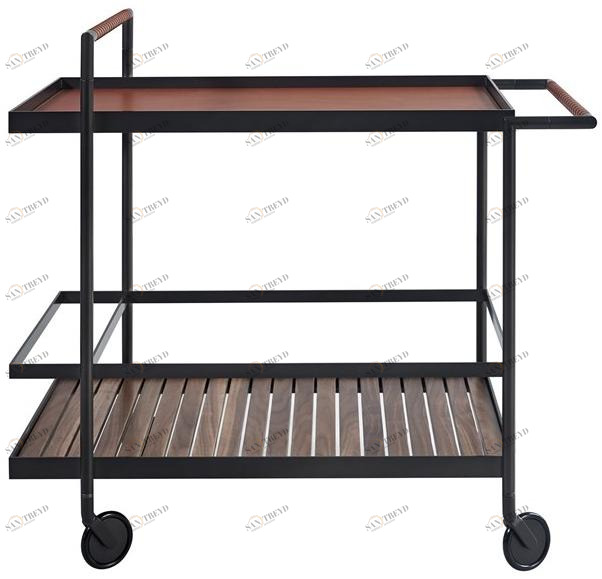 more Барная тележка из металла и массива ореха Harri sun-id-1398975