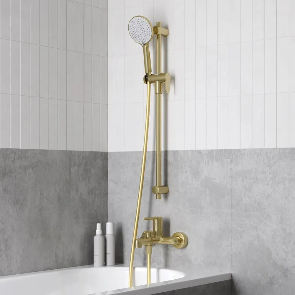 Смеситель для ванны Iddis Aiger AIGMG00i02WA однорычажный цвет золото STLM-2047987 - Вид №2