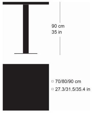 horgenglarus Высокий квадратный деревянный стол sun-id-1496258 - Вид №2