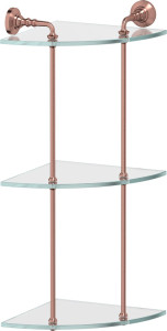 STI 619 Полка угловая 3-х ярусная 23 cm 3SC STILMAR ANTIQUE COPPER