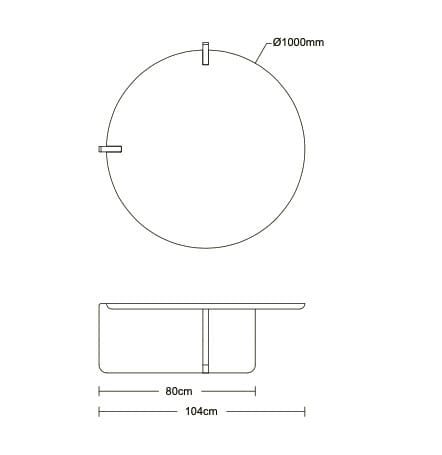 Круглый мраморный журнальный столик Maami Home Notch ARCH-00052414 - Вид №2