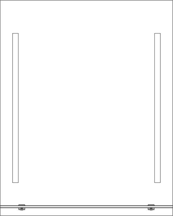 BY 2162 Зеркало с полочкой 60 cm с 2-мя встроенными LED-светильниками 11 W EVOFORM Ledline-S - Вид №1