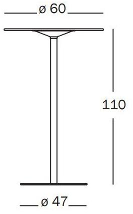 Magis Круглый высокий стол из hpl Passe-partout sun-id-1484539 - Вид №2
