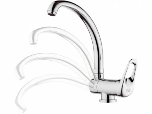Смеситель для кухни Remer К42R поворот излива в 2х плоскостях К42R