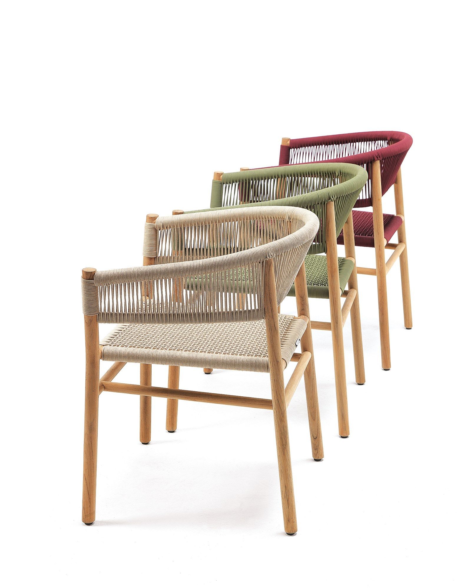 Штабелируемый садовый стул из тика и веревки Ethimo ARCH-00103677 - Вид №26