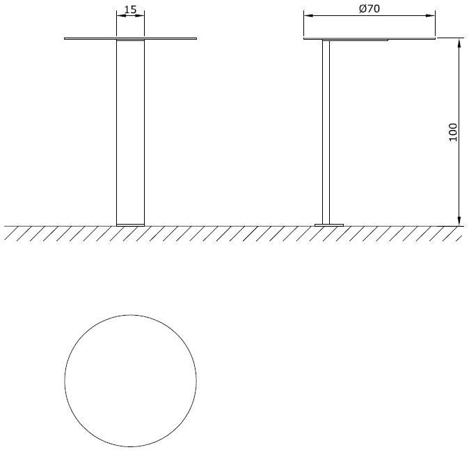 Euroform W Круглый стол для общественных мест из дерева  1650  - Вид №3
