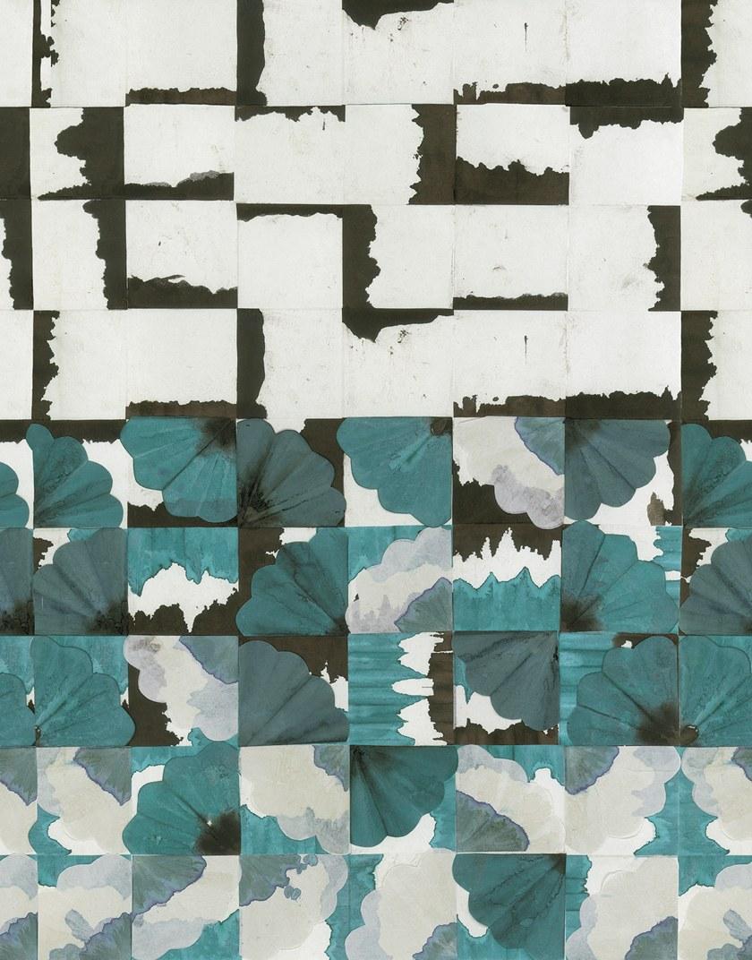 Wall&decò Обои в клетку с цветочными мотивами Contemporary wallpaper 2018 sun-id-1419959 - Вид №1