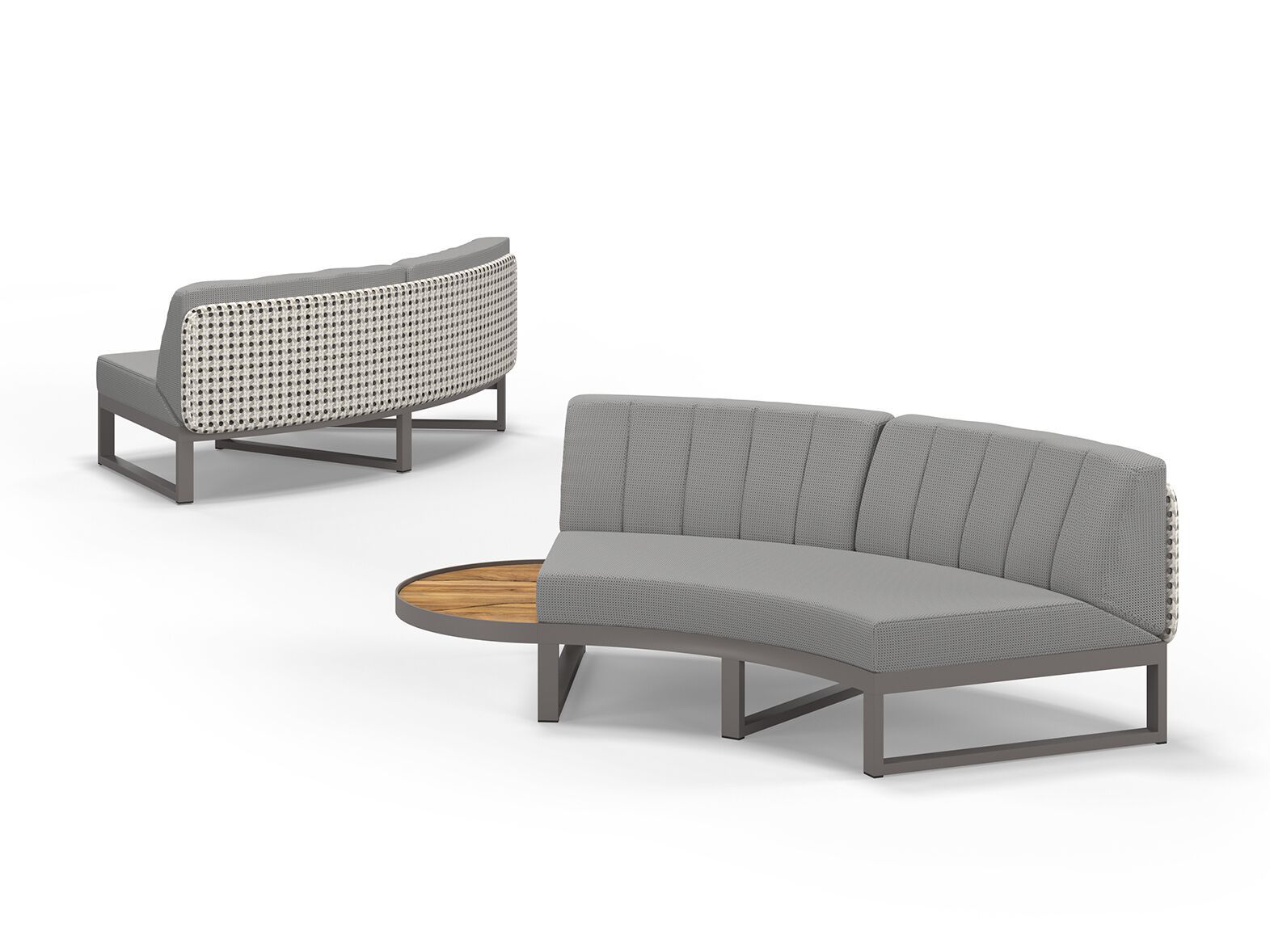 Тканевый изогнутый модульный садовый диван MAMAGREEN Munia ARCH-00152744 - Вид №9