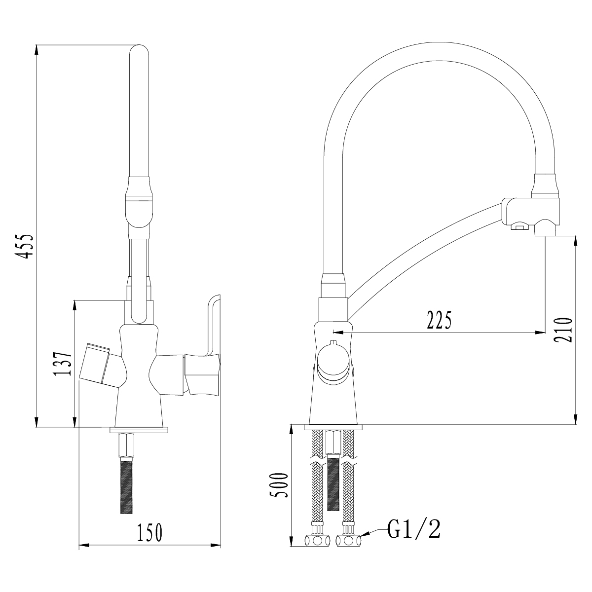 LM3070C-Blue Смеситель Comfort для кухни с подключением к фильтру с питьевой водой LEMARK COMFORT - Вид №1