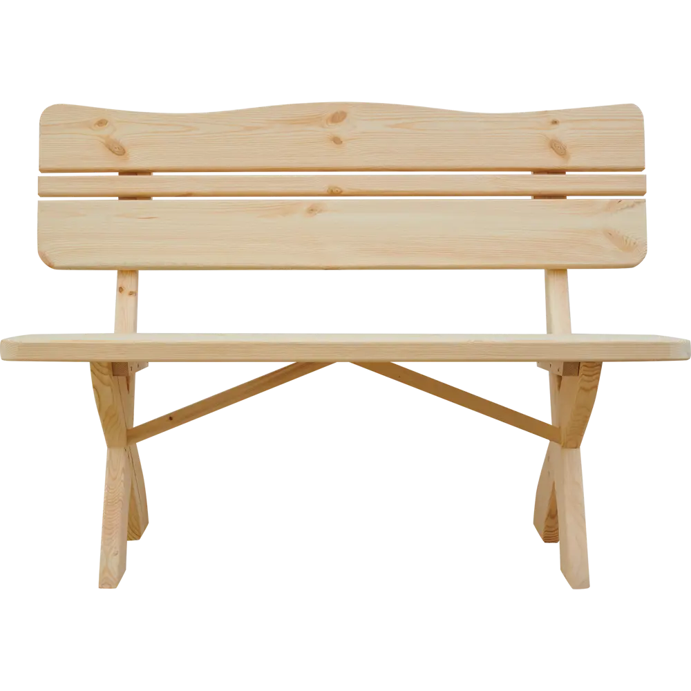 Скамья со спинкой сосна 1500x330x460 мм натуральная Santreyd STLM-2069322 - Вид №1
