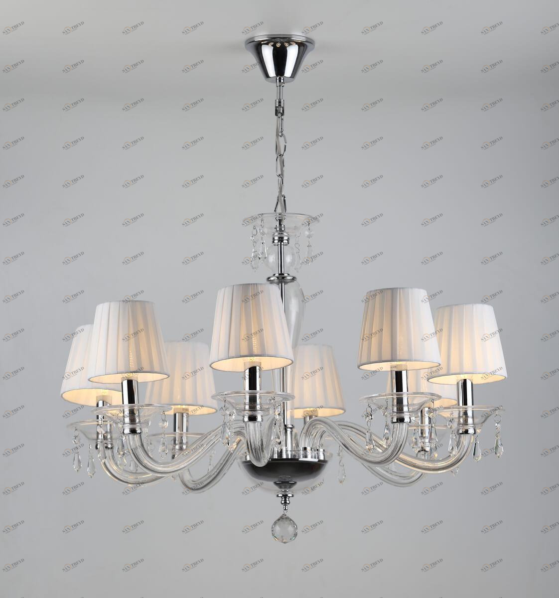 Подвесная люстра Rivoli Valzer 1006-208 RIVOLI ДИЗАЙНЕРСКИЕ, VALZER 336791 Белый;хром 