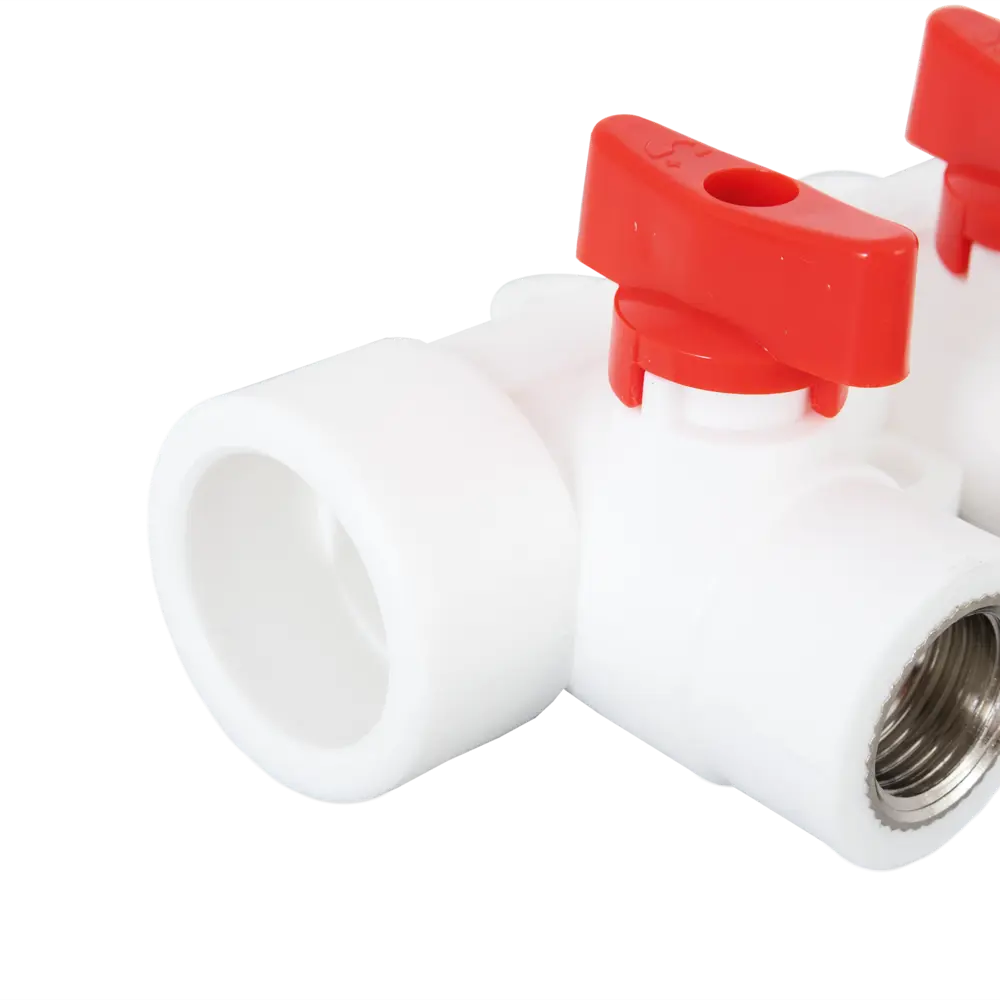 Коллектор РВК на 3 выхода с кранами 32 мм х 1/2" полипропилен STLM-2047194 - Вид №1